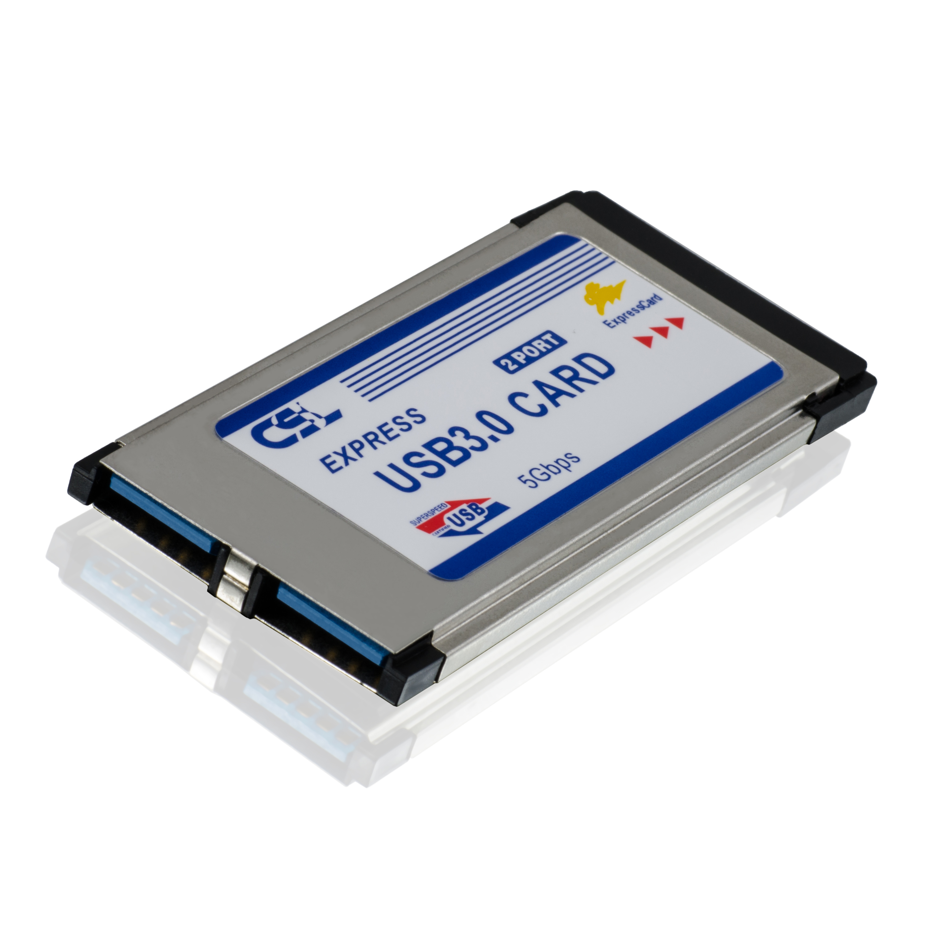PCMCIA Express Card Card 34mm 2 Port usb3.0 win7 compatible for