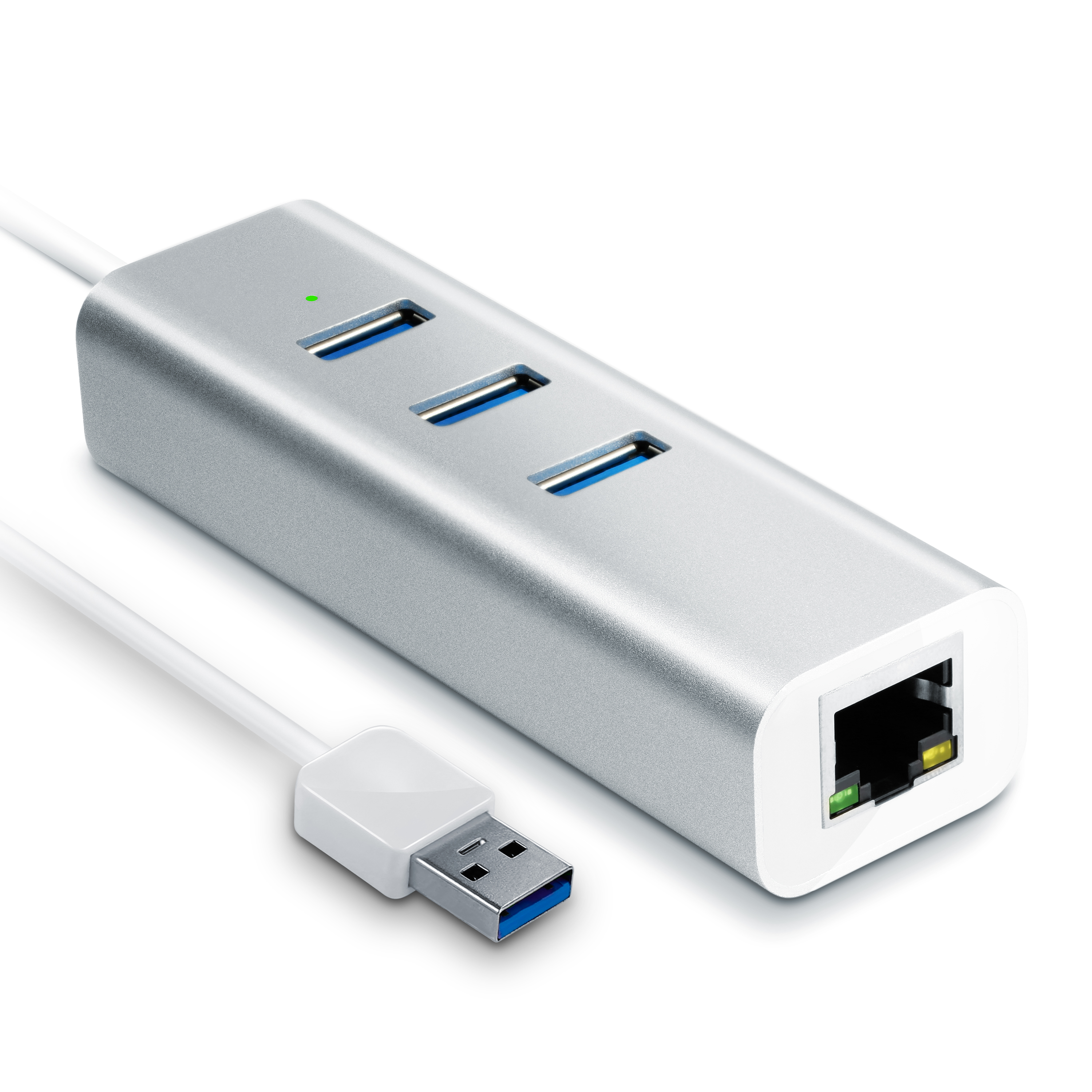 USB 3.0 3Port Hub inkl. Gigabit LAN / Netzwerkadapter (RJ45