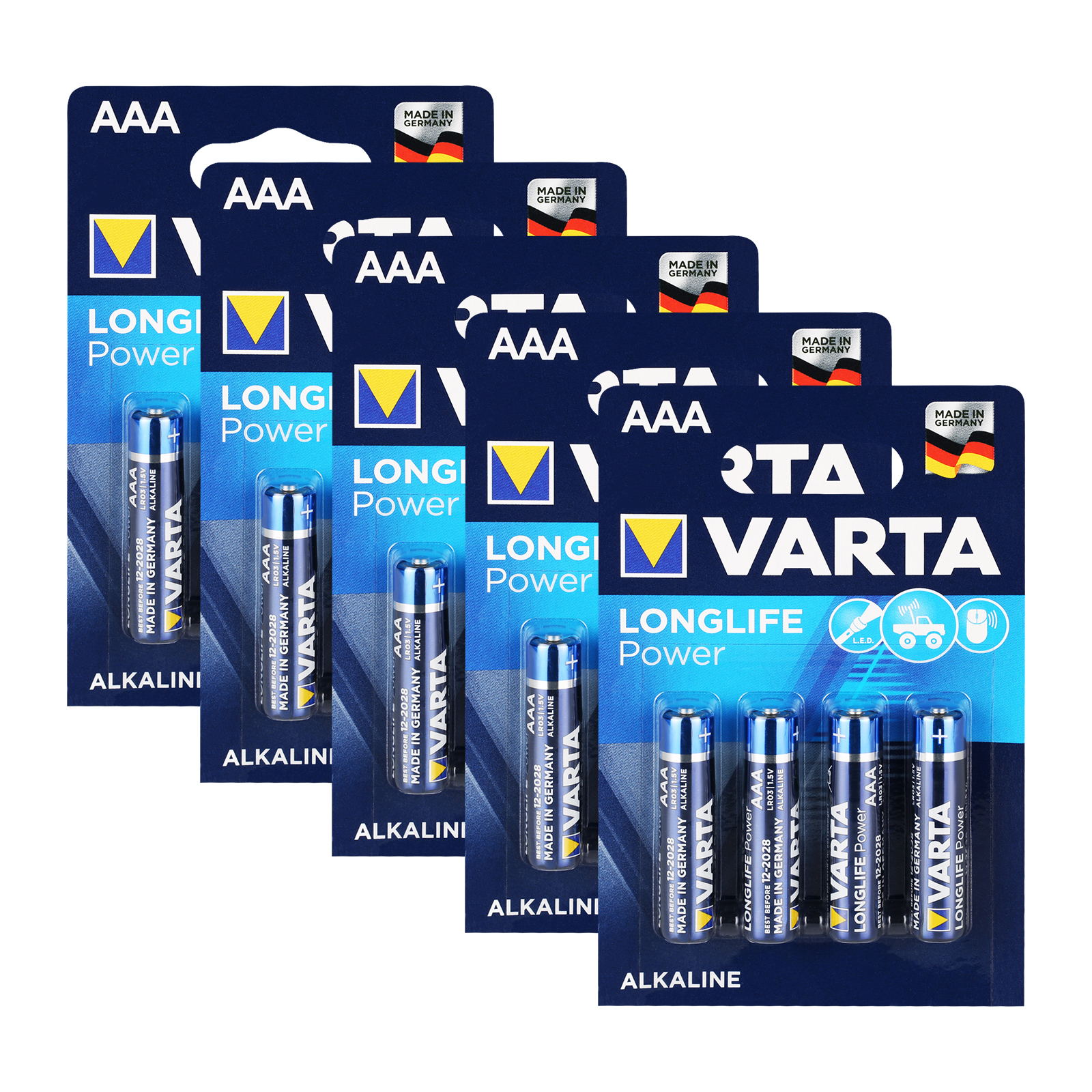 HighEnergy 20 x Batterien Varta Longlife Power AAA Micro LR3 10 Jahre NEU