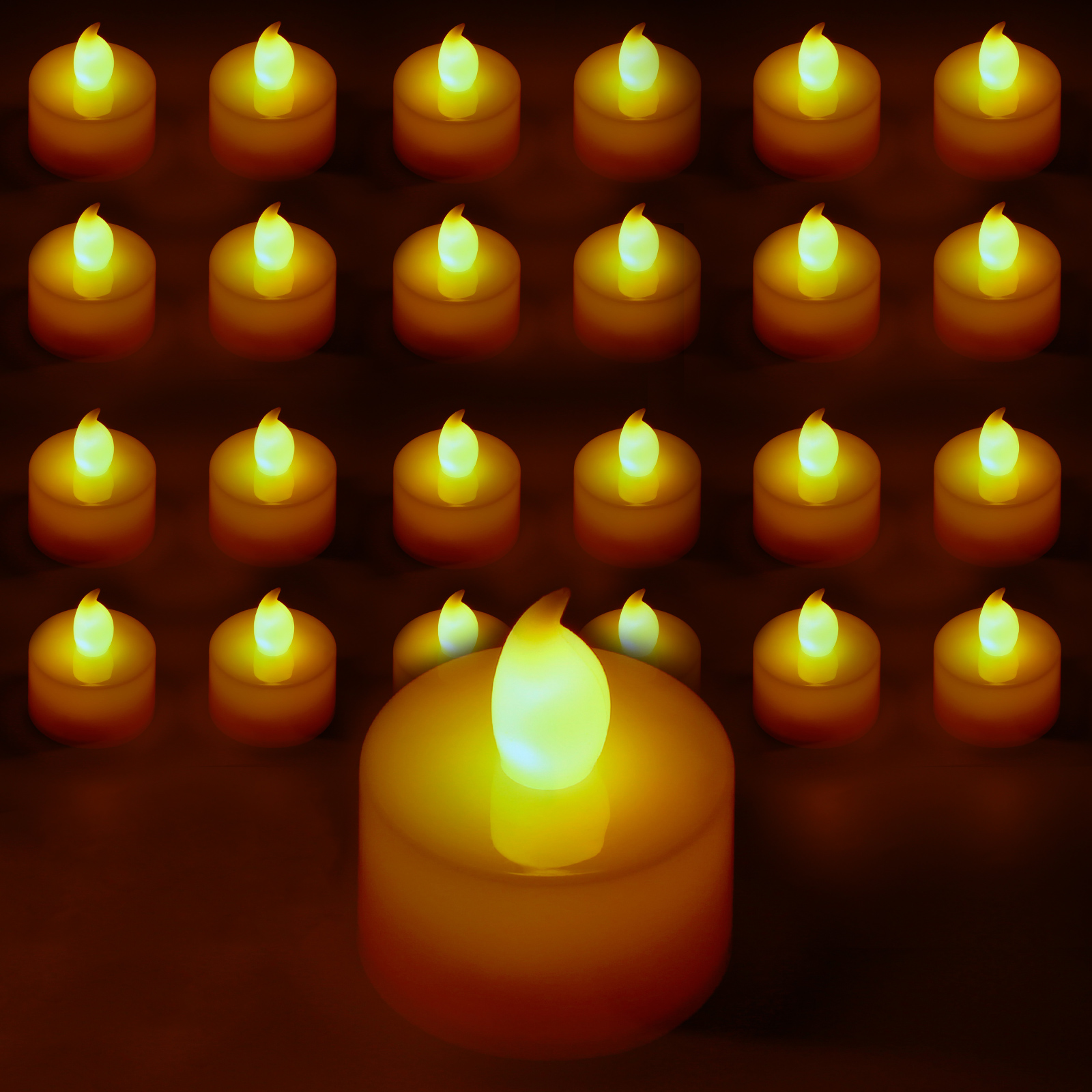 12x LED Teelichter Set elektrische warmweiß LED Kerzen Teelicht mit Batterie DE