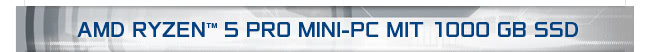 Mini PC - CSL X300 / 5650GE / 16GB / 1000GB SSD Headbar