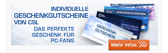 individuelle Geschenkgutscheine von CSL - das perfekte Geschenk für PC-Fans!