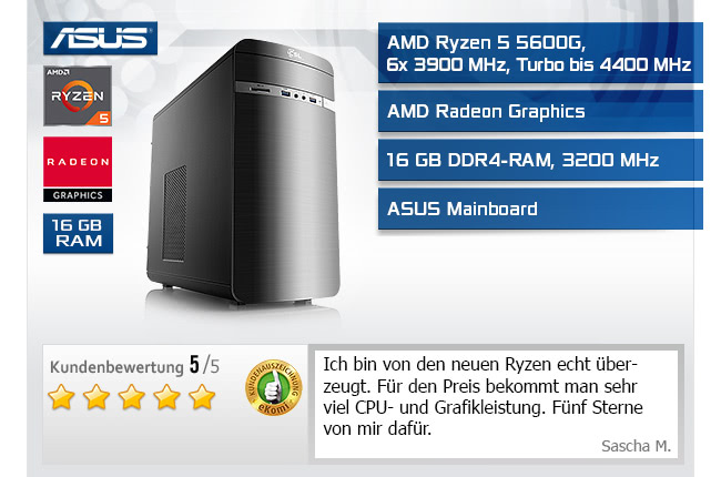 Aufrüst-PC 940 - AMD Ryzen 5 5600G