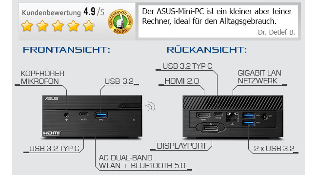 Mini PC - ASUS PN41 / Windows 11 Home / 500GB+8GB