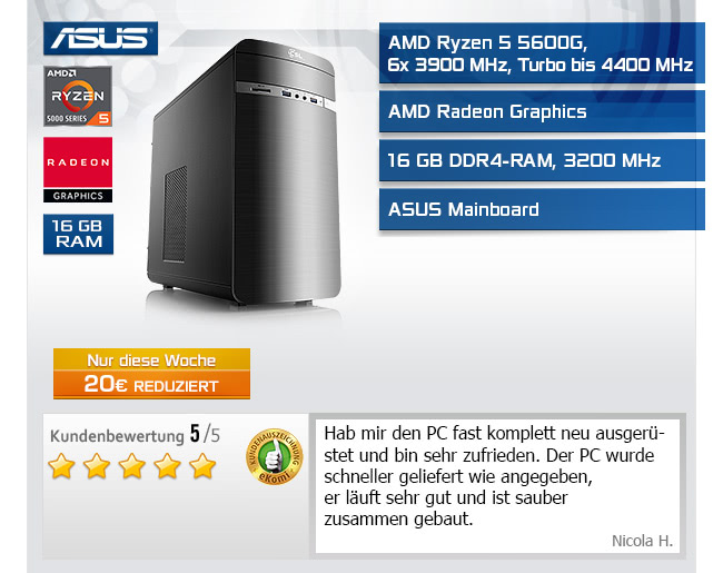 Aufrüst-PC 940 - AMD Ryzen 5 5600G